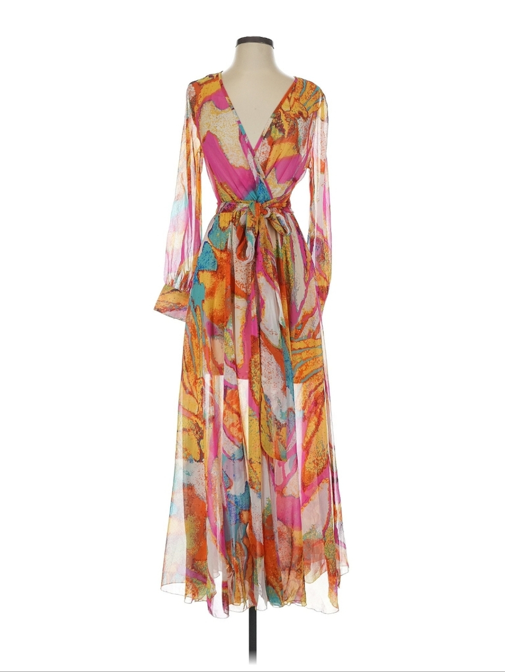 Spy Zone Exchange Abstract Boho Wrap Dress S NWT